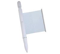 White Ballpoint Pen with Cheat Sheet - Made in Germany