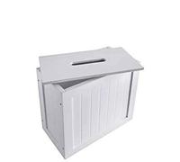 White Bamboo Slimline Bathroom Toilet Tissue Rolls Storage Cabinet Shaker Multi Purpose Free Standing Unit Shelf Unit Compact Wooden Bathroom Box