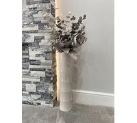 White bamboo tall vase 60cm floor or table vase