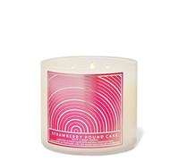 White Barn Bath and Body Works Strawberry Pound Cake 3 Wick Scented Candle 14.5 oz / 411 g