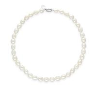 White Baroque Pearl 8mm Bead Necklace 180624