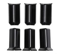 White Baseboard Corner Blocks 3 Inside 3 Outside Set(M Black) | Includes 3 inside and 3 outside corners, white finish, matches standard decor, quick visual upgrade