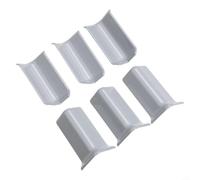 White Baseboard Corner Blocks 3 Inside 3 Outside Set(M Grey) | Includes 3 inside and 3 outside corners, white finish, matches standard decor, quick visual upgrade