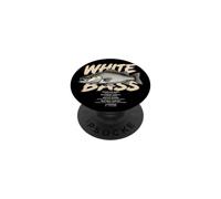 White Bass Angler Fishing Graphic Fish Dad Men Boys PopSockets Adhesive PopGrip