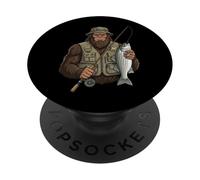 White Bass Bigfoot Fisher Angler Fish PopSockets Adhesive PopGrip