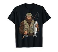 White Bass Bigfoot Fisher Angler Fish T-Shirt