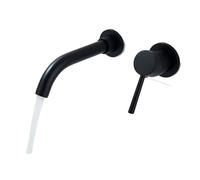 White Bathroom Basin Faucet Concealed Wall Mounted Tap 360 Rotation for Bath or Tub(Color 4)