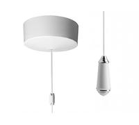 White Bathroom Ceiling Light Pull Cord Switch 2 way 6A With Chrome/White Traditional Porcelain Pendant