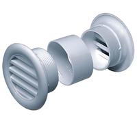 White Bathroom Door Mini Circle Air Vent Grille 40mm / 1.57" Two Sided Round Ventilation Ducting Cover Furniture Soffit Grid T71