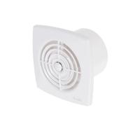 White Bathroom Extractor Fan 100mm with Timer Wall ModernExtract Ventilator