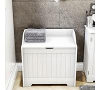 Bath Vida Freestanding Functional Laundry Chest Bathroom Storage Home Discount White One Size