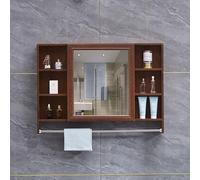 White Bathroom Mirror Cabinet with Storage, Vanity Makeup Mirror & Medicine Cabinet, 80CM Wall-Mounted Bathroom Vanity Mirror with Sweater Rod, Stylish & Functional Solution