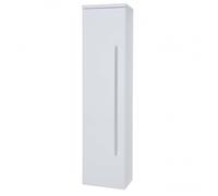 White Bathroom Wall Mounted Tall Boy Unit 1400mm High x 355mm Wide Clifton White One Size