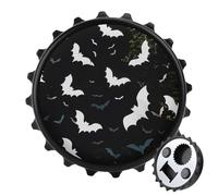 White Bats 2 in 1 Magnetic Bottle Opener and Fridge Magnets for Refrigerator, Kitchen, Bar, Beer Lover Gift, Black Style