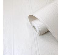 White Beaded Wood Wallpaper Paintable Panel Effect