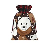 White Bear Brown Bear Print Gift Reusable Bags Festive Drawstring Pouches Versatile Birthday Wedding Favors