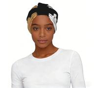 White bear brown bear Print Modern Head Wrap for Women Soft Elastic Turban Printed One Size Comfortable