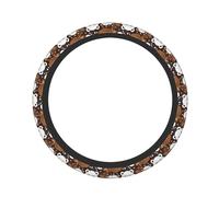 White Bear Brown Bear Print Practical Steering Wheel Cover Non-Slip Car Truck Cute Interior Accessory Daily Use