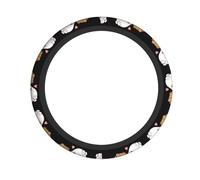 White bear brown bear Print Steering Wheel Cover for Car Universal
