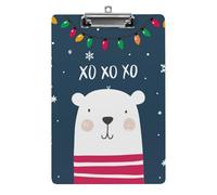 White Bear Clipboard Standard A4 Letter Size Clip Boards for School Office Restaurants