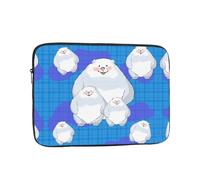 White Bear Family Printed Laptop Protective Case Portable Laptop Bag Suitable for Everyday Use 10 inch