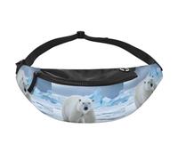White Bear Fanny Pack- Waist Bag for Travel Running Hands Free | Durable Polyester. Adjustable Strap. Phone Pocket. Great For Travel.