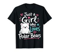 White Bear Girl Loves Polar Bears Value Graphic T-Shirt