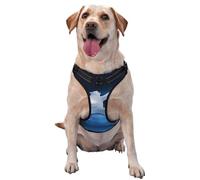 white bear Printed Adjustable Pet Vest Reflective Pet Harness Vest For Walking And Camping S