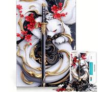 White Bear Samurai Polar 1000 Piece Jigsaw Puzzles for Teenagers Recall Fun Play Tight Interlock No Gaps Family Fun Night Activity (50x75cm)