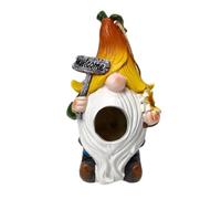 White Beard Old Man Bird Ornaments Resin Crafts Garden Dwarf Bird Outdoor Garden Decorations Hanging Curtains for Decoration (Light blue, 16X9cm)