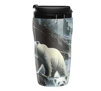 White Bears in The Wilder Coffee Cup Travel Mug with Leakproof Lid Double Wall Tumbler Water Bottle 250ml
