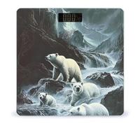 White Bears in The Wilder Digital Bathroom Weighing Scales for Body Weight LCD Display