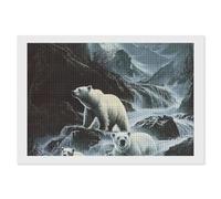 White Bears in The Wilder Full Square Drill Diamond Art Kits Accessories Painting Craft Home Wall Decor