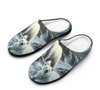 White Bears in The Wilder Mens Slipper Slip On Winter Warm House Slippers Shoes Indoor Outdoor