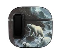 White Bears in The Wilder Slim Compatible with Airpods 4 Case Protective Hard Cover Skin