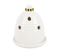 White Beehive Incense Cone Holder