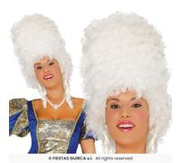 White Beehive Wig Marie Antoinette Baroque Ladies Fancy Dress Accessory