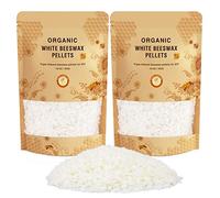 White Beeswax Pellets for Candle Making, Pellets Cosmetic Grade Eco Friendly Organic Beeswax for Body, Skin Care DIY, Lip Balm and Soap Making Supplies - 900 g