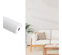 White/Beige/Blue/Pink/Gray Waterproof Self-Adhesive Wallpaper Roll, Soundproof Thermal Insulation Wall Sticker Installation No Fading Moisture-Proof Home Decor(White,50x3000x0.3cm)