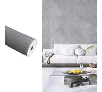 White/Beige/Blue/Pink/Gray Waterproof Self-Adhesive Wallpaper Roll, Soundproof Thermal Insulation Wall Sticker Installation No Fading Moisture-Proof Home Decor(Gray,50x 500x0.5cm)