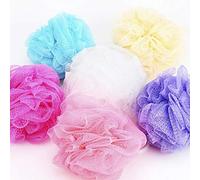 WHITE BERRY 5 X Mesh Bath Sponge Balls Buffer Shower Puff Body Exfoliate Wash Scrunchie Tool(Random Color)