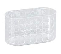 WHITE BERRY Shower Caddy Suction Cup Shower Shelf No Drilling Removable Deep Plastic Shower Caddy Tidy Organiser for Bathroom & Kitchen