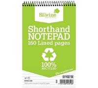 WHITE BERRY Silvine Reporter's Spiral Shorthand Notebook with 120 Pages (Pack of 2/6) (Pack of 6)