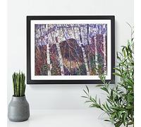 White Birches By Marsden Hartley Classic Painting Framed Print | A3 Black Framed Wall Art | Ready to Hang | Classic Historical Picture | Living Room Bedroom Lounge Office
