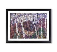 White Birches by Marsden Hartley Framed Print | A2 Black Framed Wall Art | Ready to Hang | Modern Nature Picture | Living Room Bedroom Lounge Office