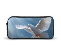 White Bird Dove Holy Spirit Pen Case Pencil Pouch Makeup Bag