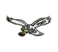 White Bird Wing Eagle On Football Fanavorite Team Iron On Sew On Embroidered Patch