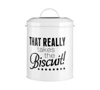 White Biscuit Canister | Pun and Games