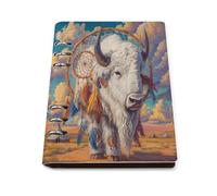 White Bison Dreamcatchers Refillable Notebook 6 Ring Binder Foldable Loose-Leaf Notebooks A5 Planner Book with 90 Sheets Paper