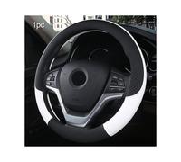 (white) (black)37-38cm New Car Steering Wheel Cover Artificial Leather Steering-wheel Covers Breathable Fabric Braid Auto Accessories Universal
